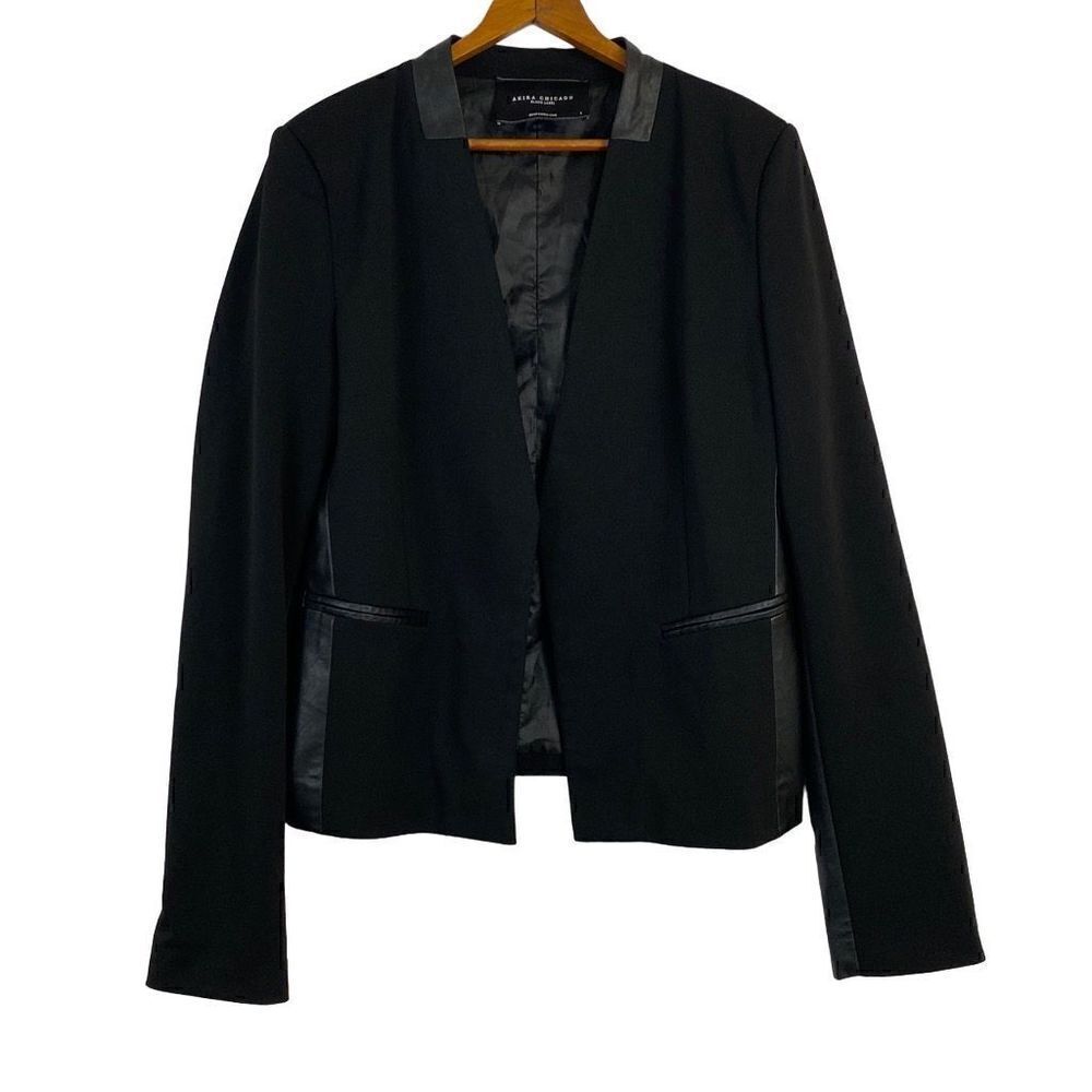 Akira Chicago Black Label Two Toned Black Blazer Size Large